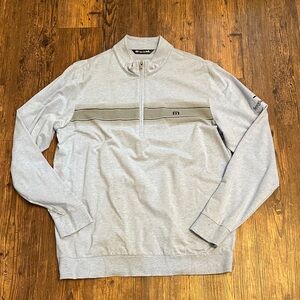 Travis Mathew’s Light Gray 1/4 Zip Pullover